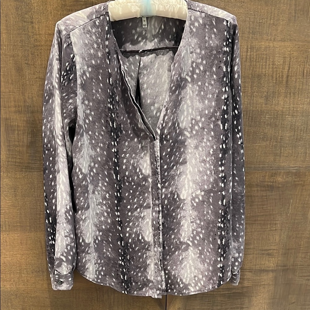 Joie Gray Patterned Women's Top